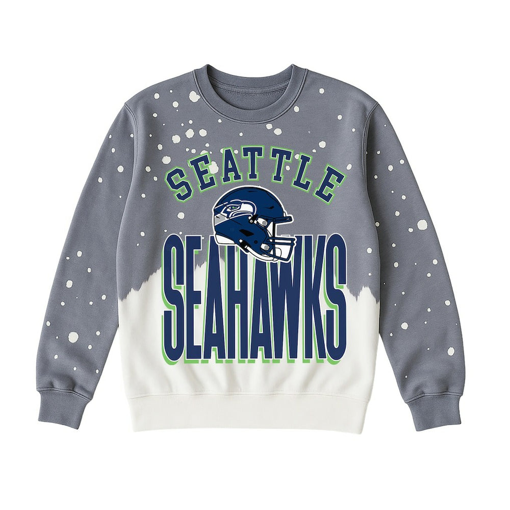 Gameday Couture Women's Arch Rivals Faded Wash Sweatshirt - Seattle Seahawks