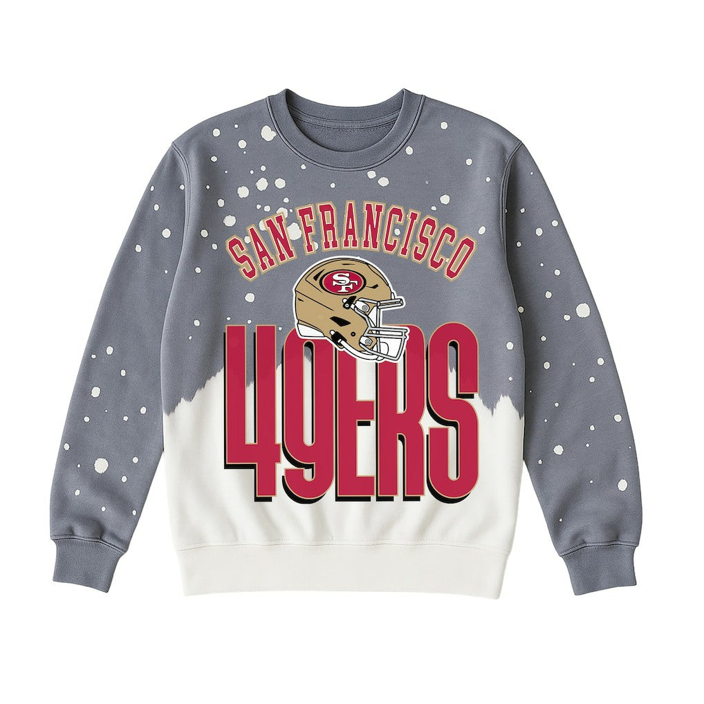 Gameday Couture Women's Arch Rivals Faded Wash Sweatshirt - San Francisco 49ers