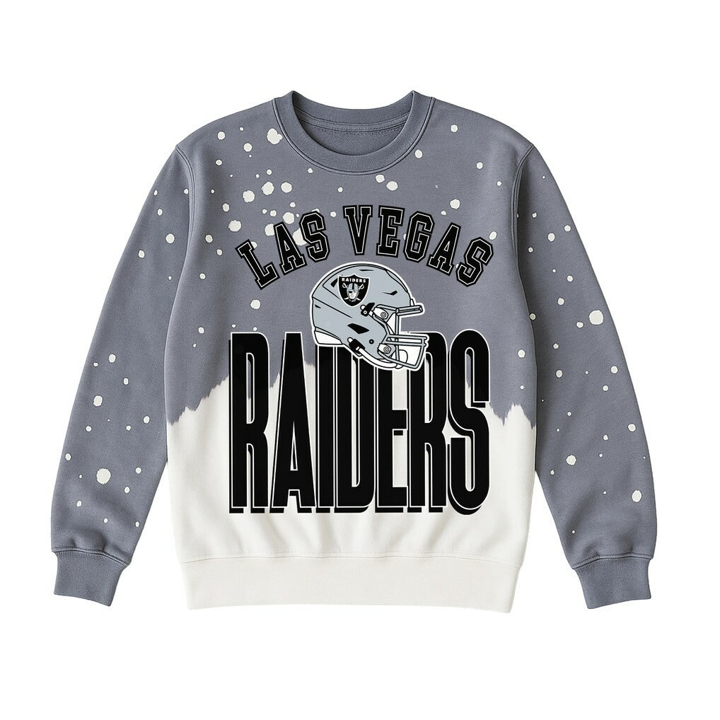Gameday Couture Women's Arch Rivals Faded Wash Sweatshirt - Las Vegas Raiders