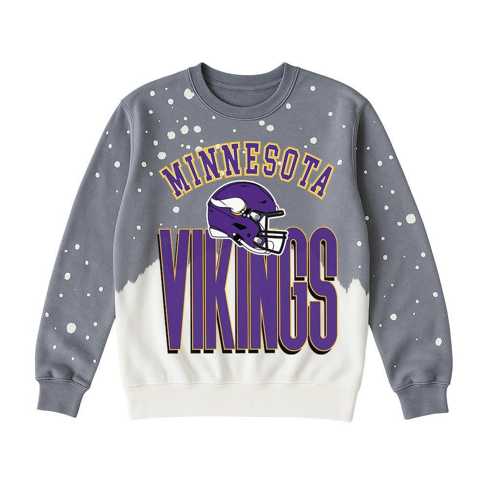Gameday Couture Women's Arch Rivals Faded Wash Sweatshirt - Minnesota Vikings