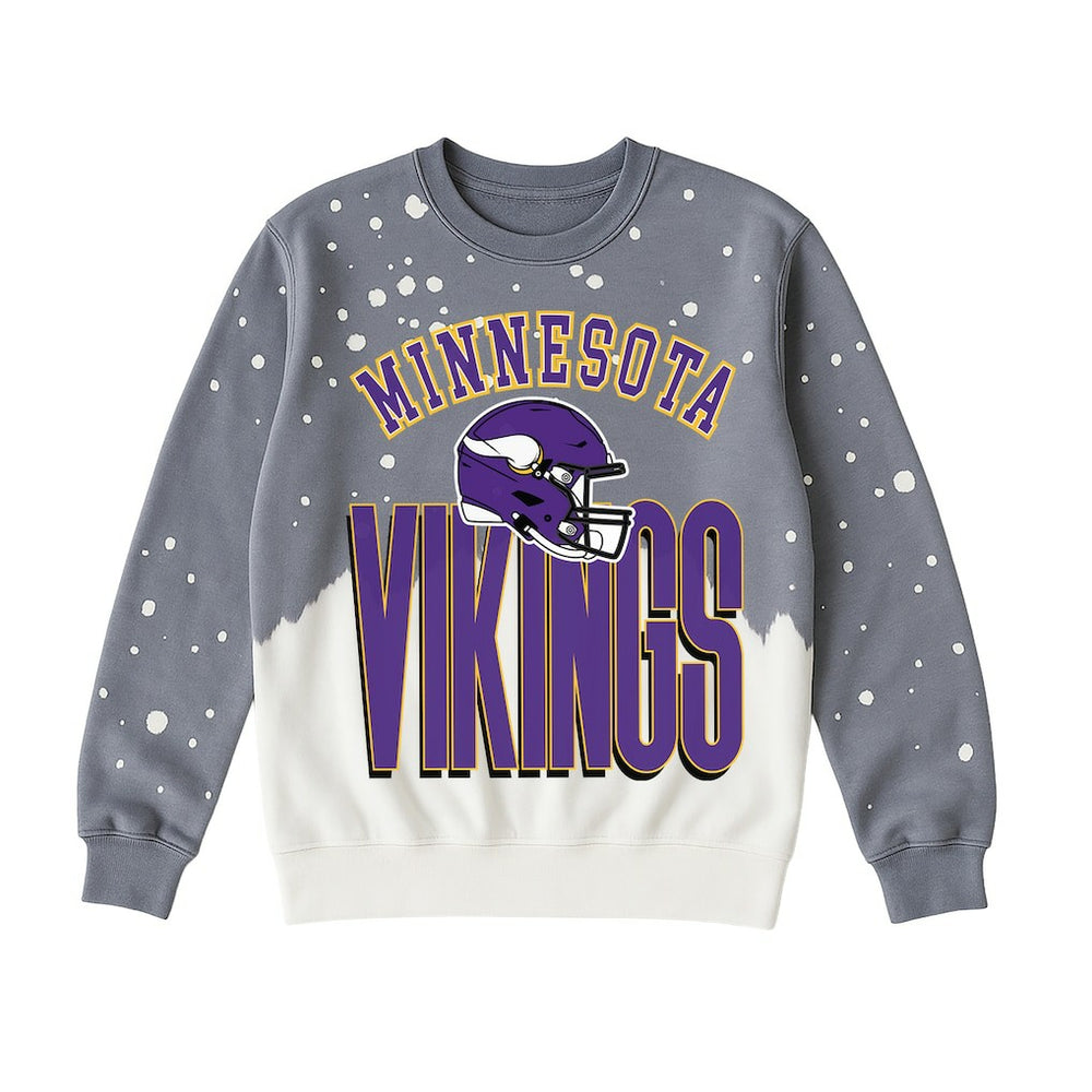 Gameday Couture Women's Arch Rivals Faded Wash Sweatshirt - Minnesota Vikings
