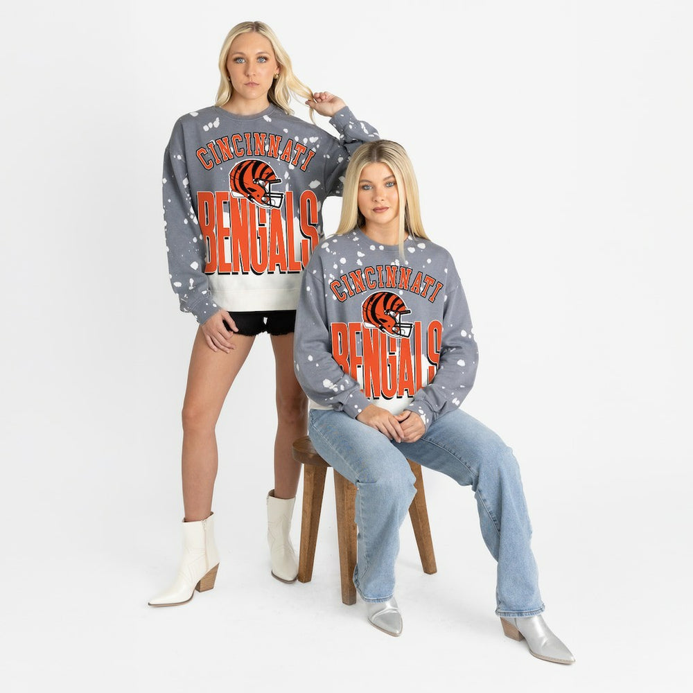Gameday Couture Women's Arch Rivals Faded Wash Sweatshirt - Cincinnati Bengals