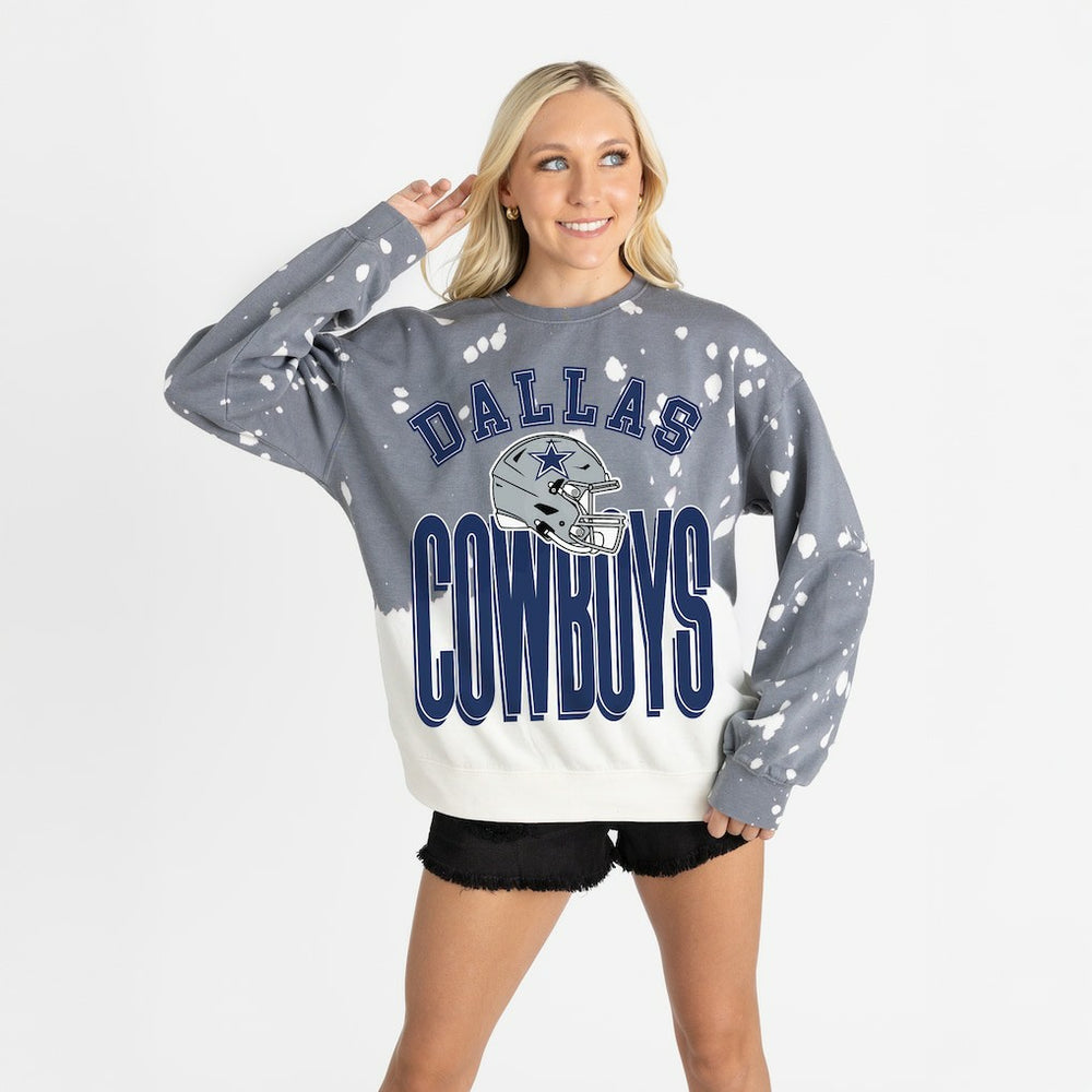 Gameday Couture Women's Arch Rivals Faded Wash Sweatshirt - Dallas Cowboys