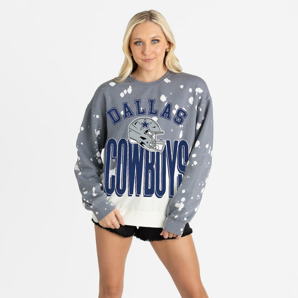Gameday Couture Women's Arch Rivals Faded Wash Sweatshirt - Dallas Cowboys
