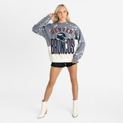 Gameday Couture Women's Arch Rivals Faded Wash Sweatshirt - Denver Broncos