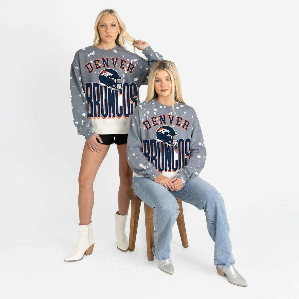 Gameday Couture Women's Arch Rivals Faded Wash Sweatshirt - Denver Broncos