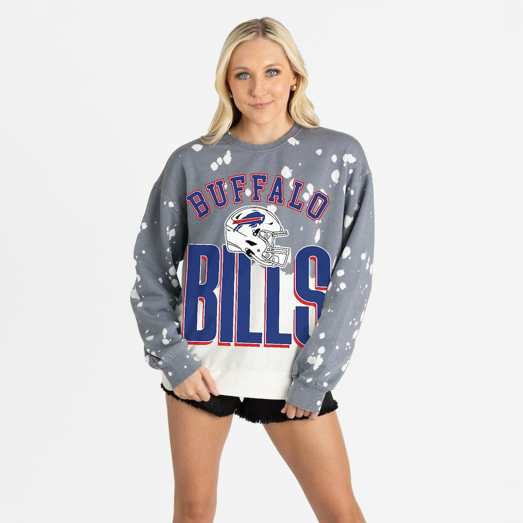 Gameday Couture Women's Arch Rivals Faded Wash Sweatshirt - Buffalo Bills