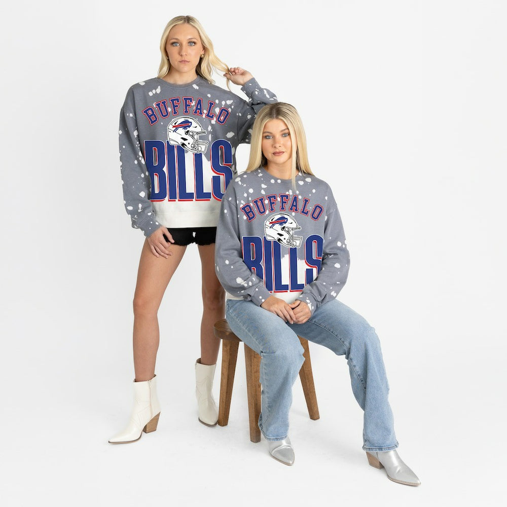 Gameday Couture Women's Arch Rivals Faded Wash Sweatshirt - Buffalo Bills