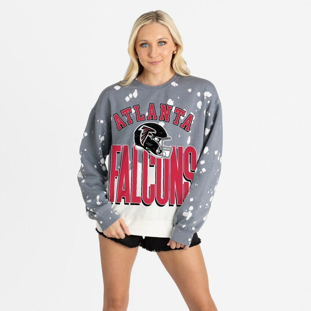 Gameday Couture Women's Arch Rivals Faded Wash Sweatshirt - Atlanta Falcons