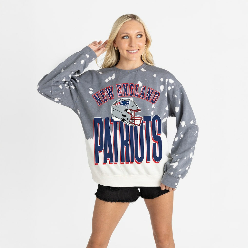 Gameday Couture Women's Arch Rivals Faded Wash Sweatshirt - New England Patriots