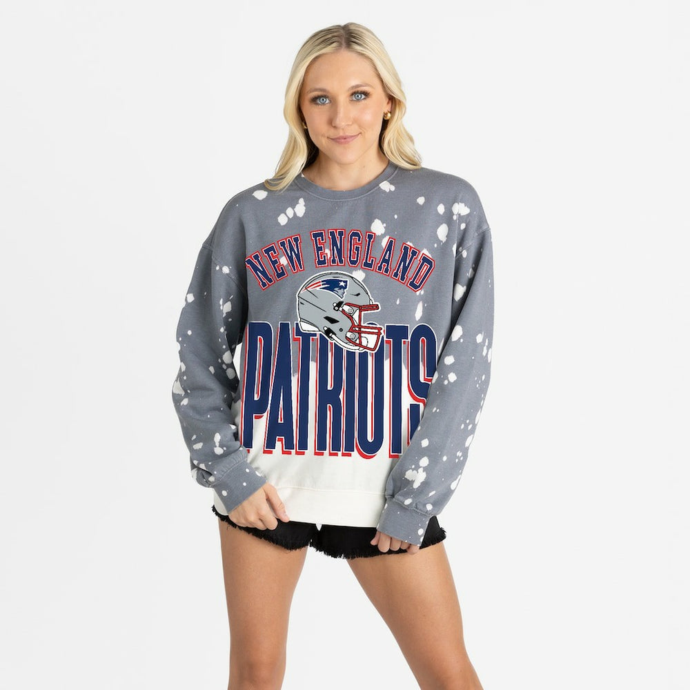 Gameday Couture Women's Arch Rivals Faded Wash Sweatshirt - New England Patriots
