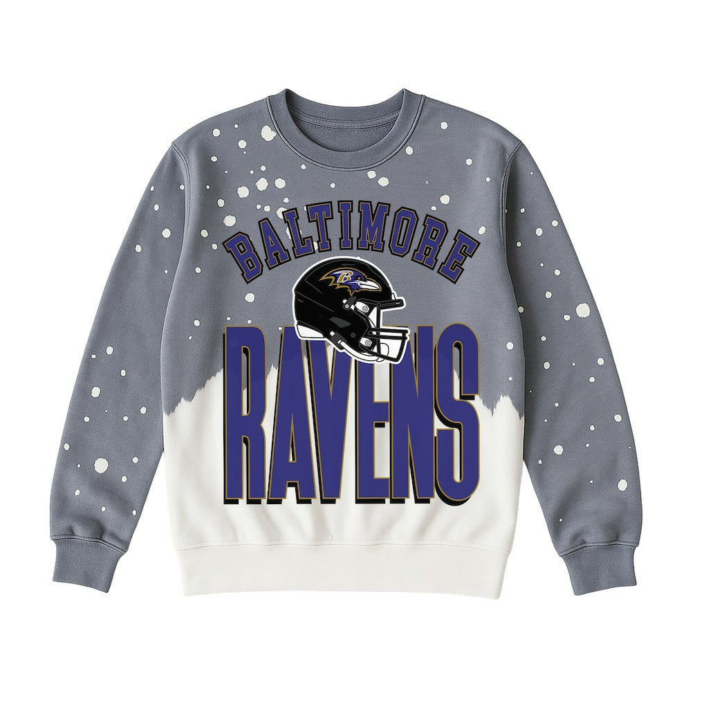 Gameday Couture Women's Arch Rivals Faded Wash Sweatshirt - Baltimore Ravens