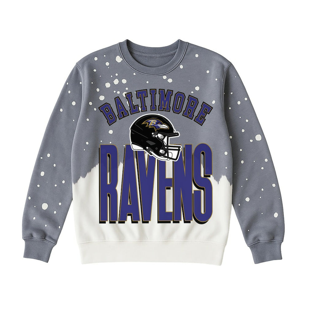 Gameday Couture Women's Arch Rivals Faded Wash Sweatshirt - Baltimore Ravens
