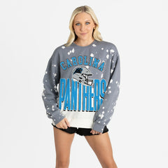 Gameday Couture Women's Arch Rivals Faded Wash Sweatshirt - Carolina Panthers