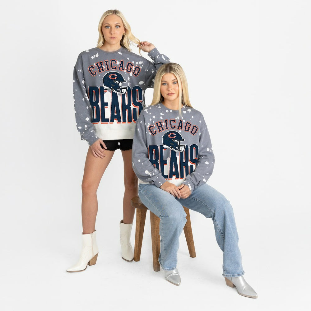 Gameday Couture Women's Arch Rivals Faded Wash Sweatshirt - Chicago Bears