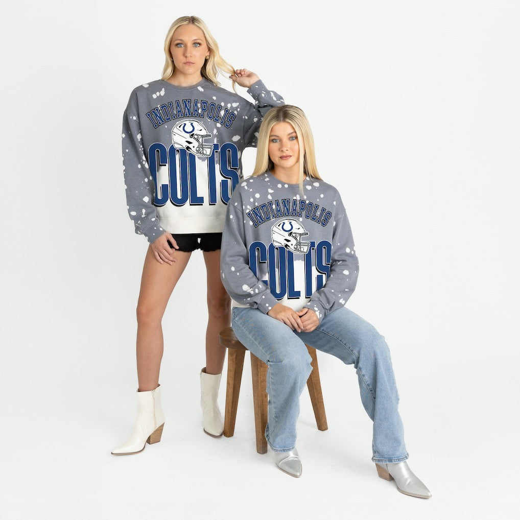 Gameday Couture Women's Arch Rivals Faded Wash Sweatshirt - Indianapolis Colts