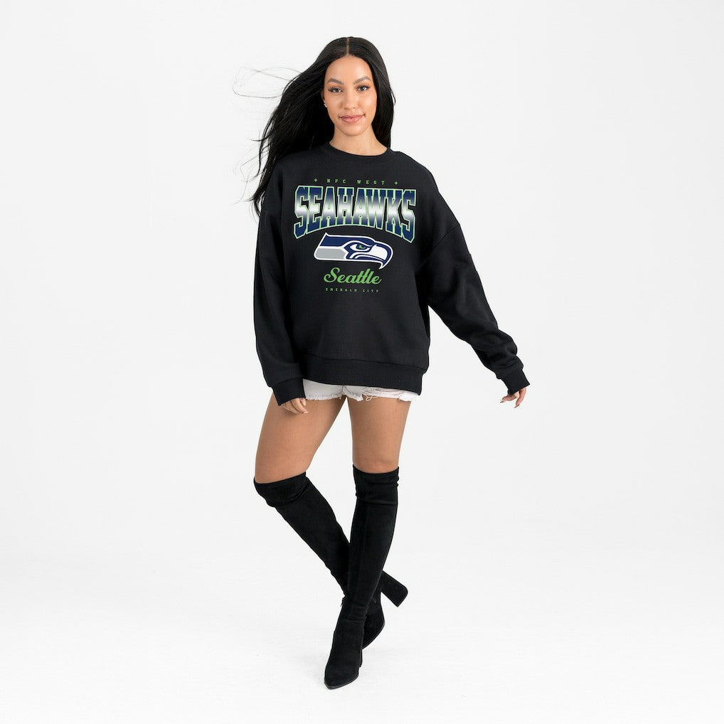 Gameday Couture Women's Powerhouse Play Premium Fleece Sweatshirt - Seattle Seahawks