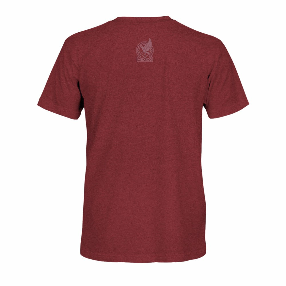 Mexico National Team 1863FC Athletic Wordmark Vintage Tri-Blend T-Shirt -  Maroon