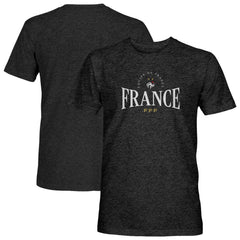 France National Team 1863FC Athletic Wordmark Vintage Tri-Blend T-Shirt -  Black