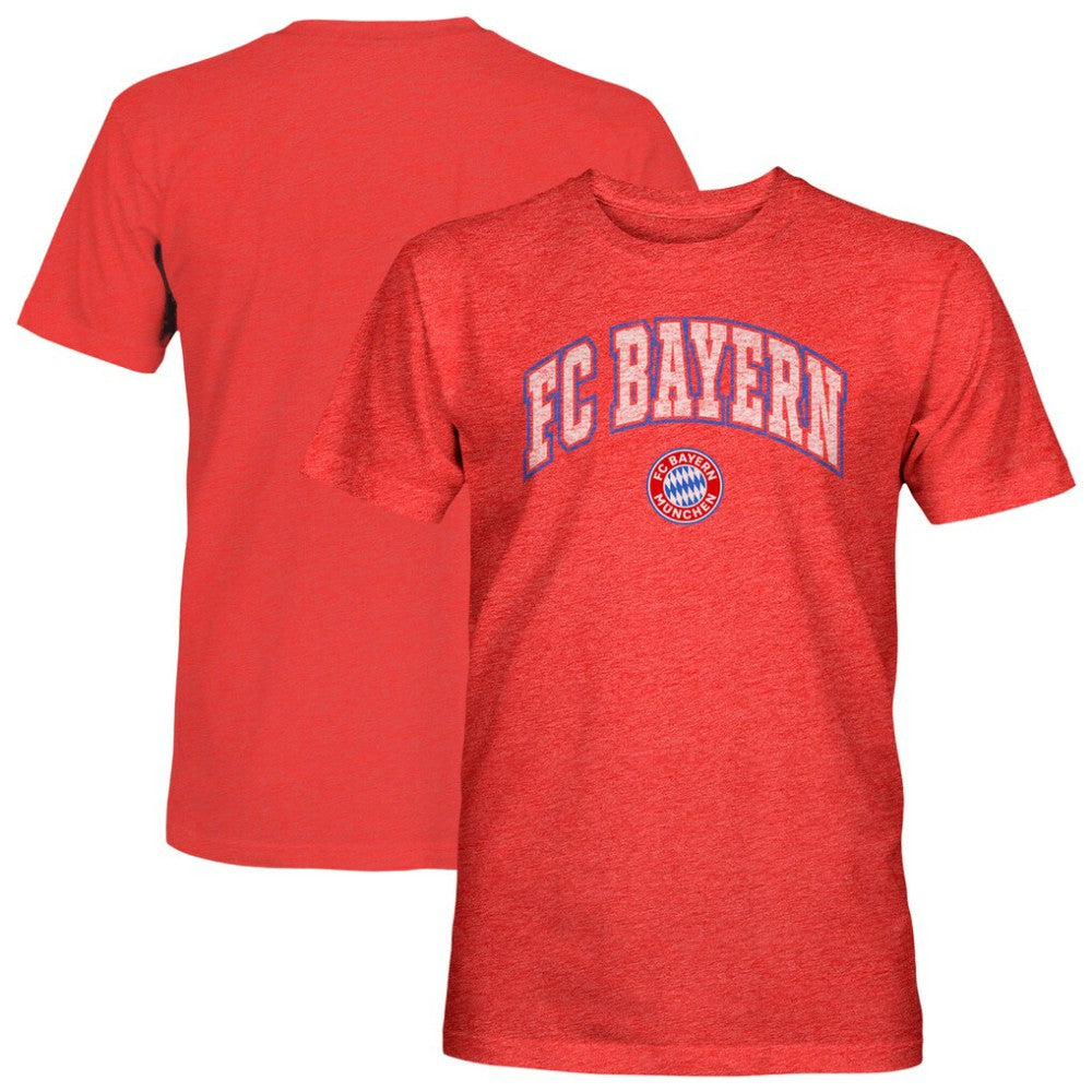 Bayern Munich 1863FC Athletic Wordmark Vintage Tri-Blend T-Shirt -  Red