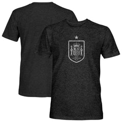 Spain National Team 1863FC Mono Badge Vintage Tri-Blend T-Shirt -  Black