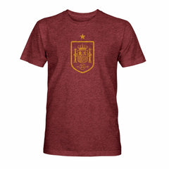 Spain National Team 1863FC Mono Badge Vintage Tri-Blend T-Shirt -  Maroon