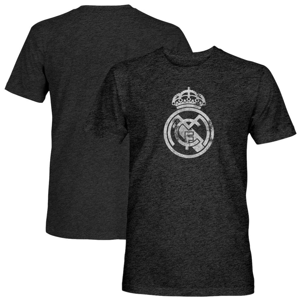 Real Madrid 1863FC Mono Badge Vintage Tri-Blend T-Shirt -  Black