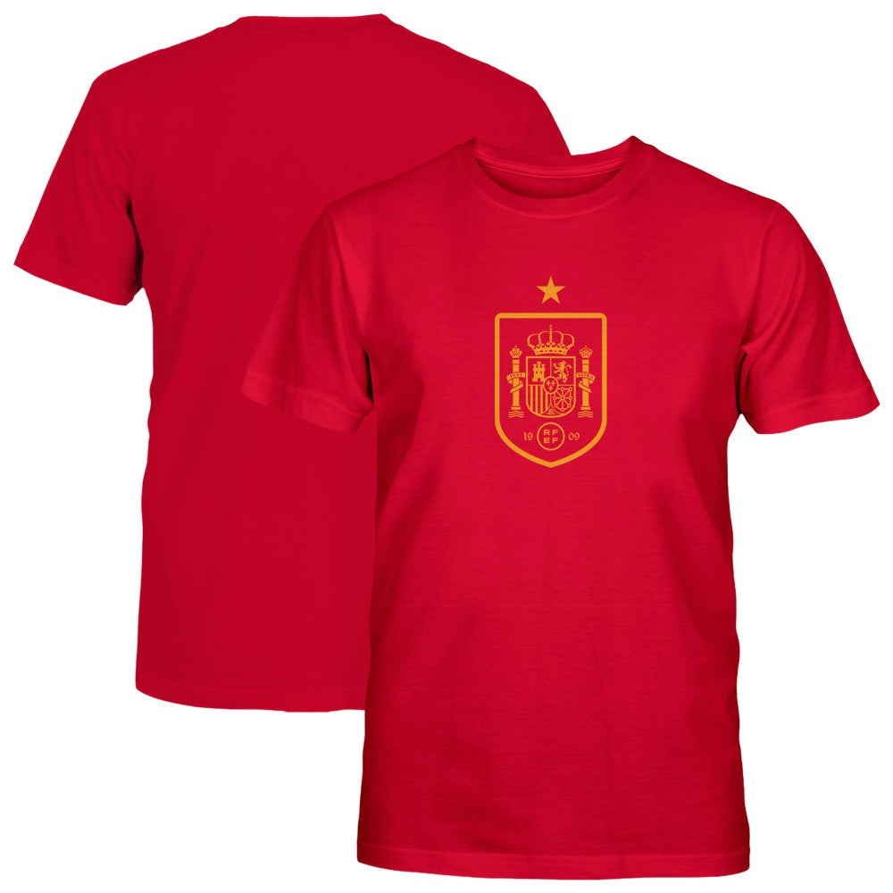 Spain National Team 1863FC Youth Mono Badge T-Shirt -  Maroon