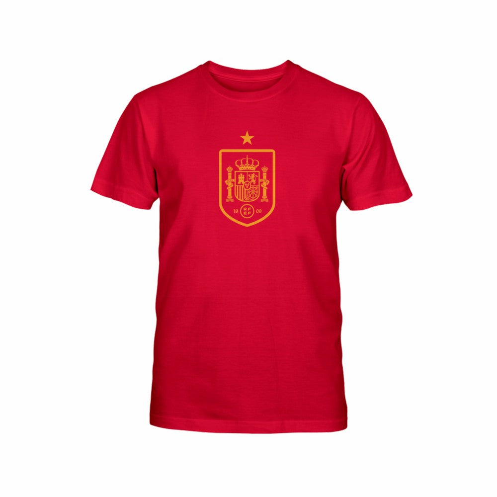Spain National Team 1863FC Youth Mono Badge T-Shirt -  Maroon