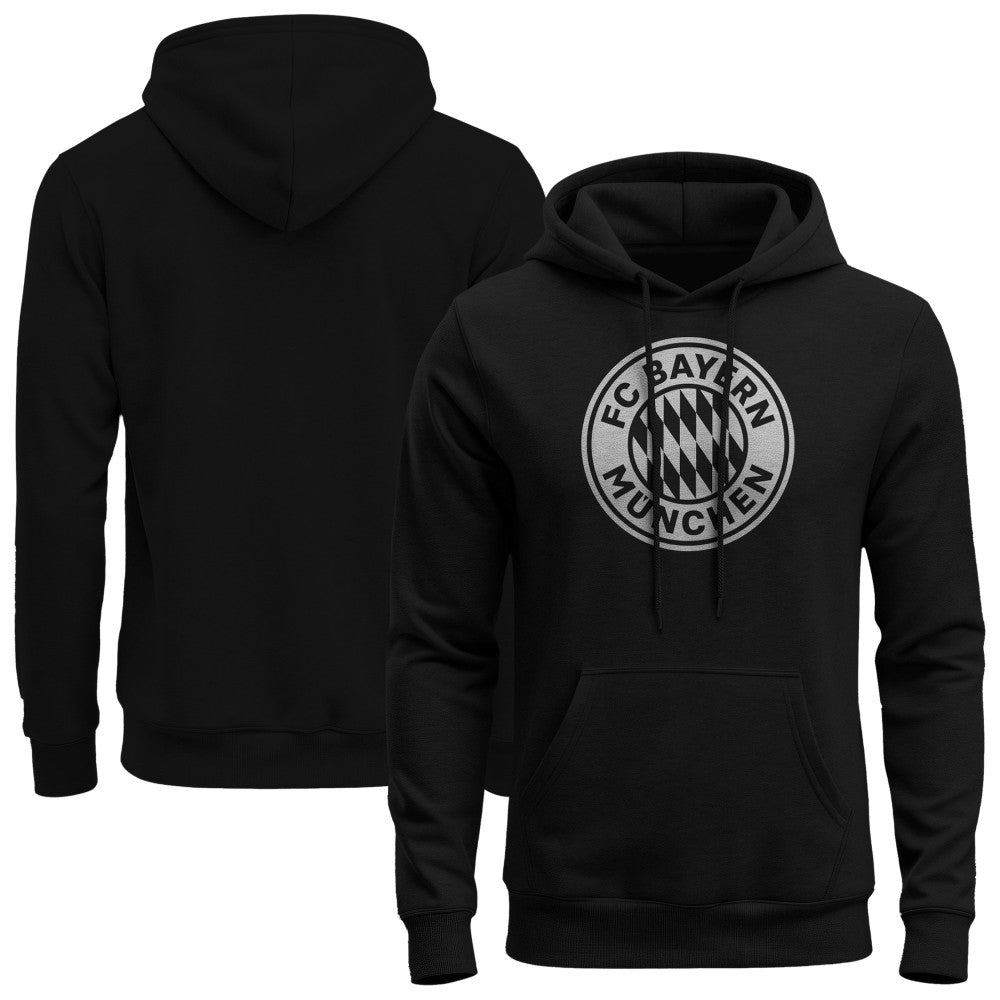 Bayern Munich 1863FC Mono Badge Fleece Hoodie -  Black