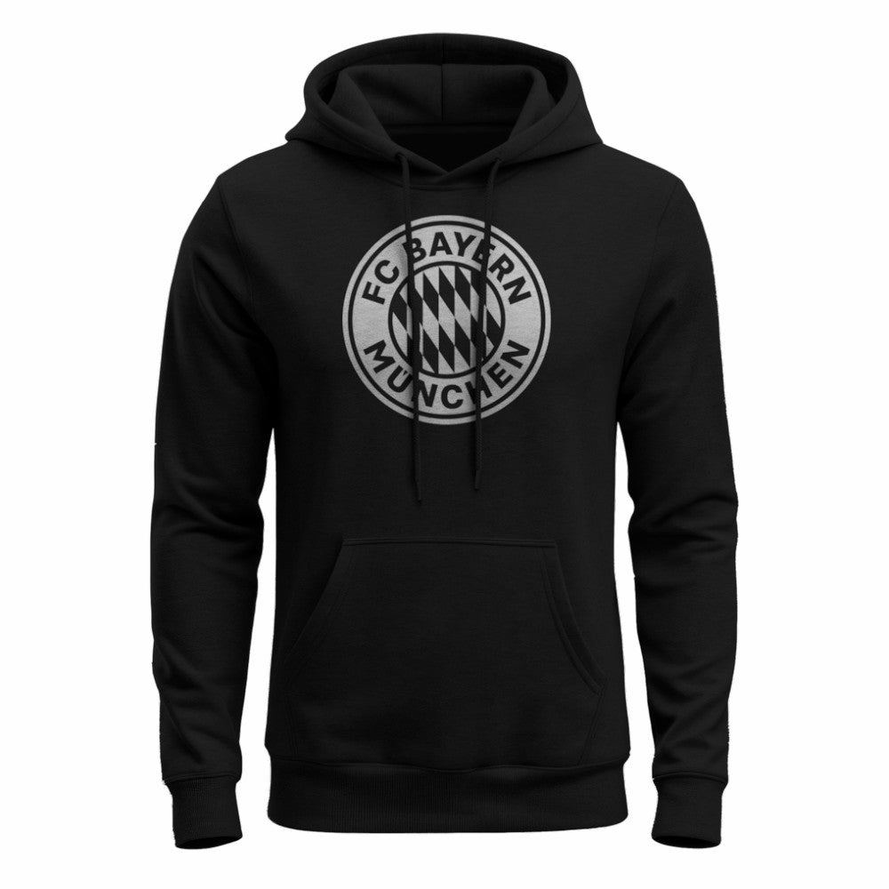 Bayern Munich 1863FC Mono Badge Fleece Hoodie -  Black