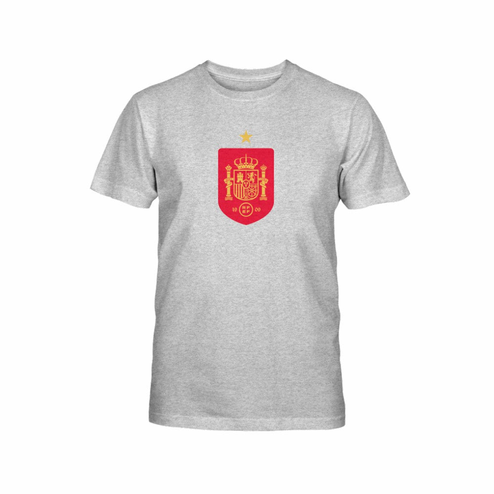 Spain National Team 1863FC Youth Color Badge T-Shirt -  Gray
