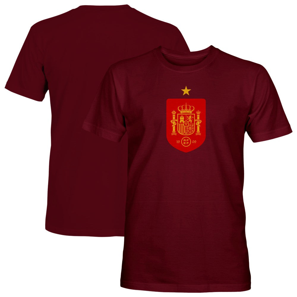 Spain National Team 1863FC Color Badge T-Shirt -  Maroon