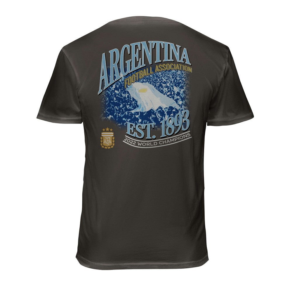 Argentina National Team 1863FC Wordmark Cotton T-Shirt -  Gray