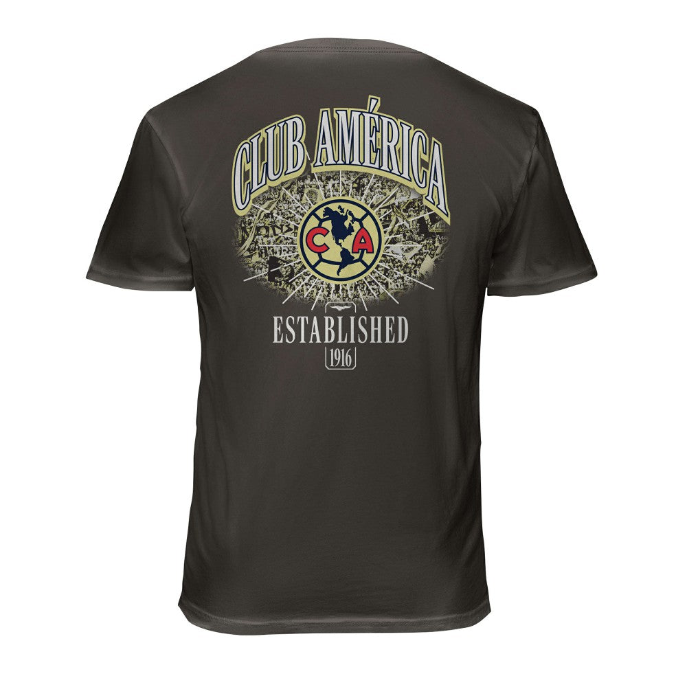 Club America 1863FC Wordmark Cotton T-Shirt -  Gray