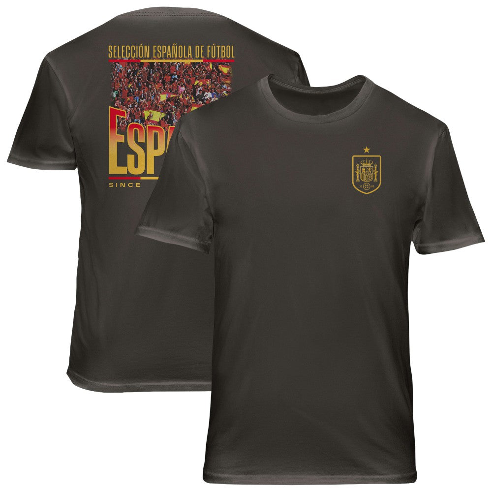 Spain National Team 1863FC Wordmark Cotton T-Shirt -  Gray