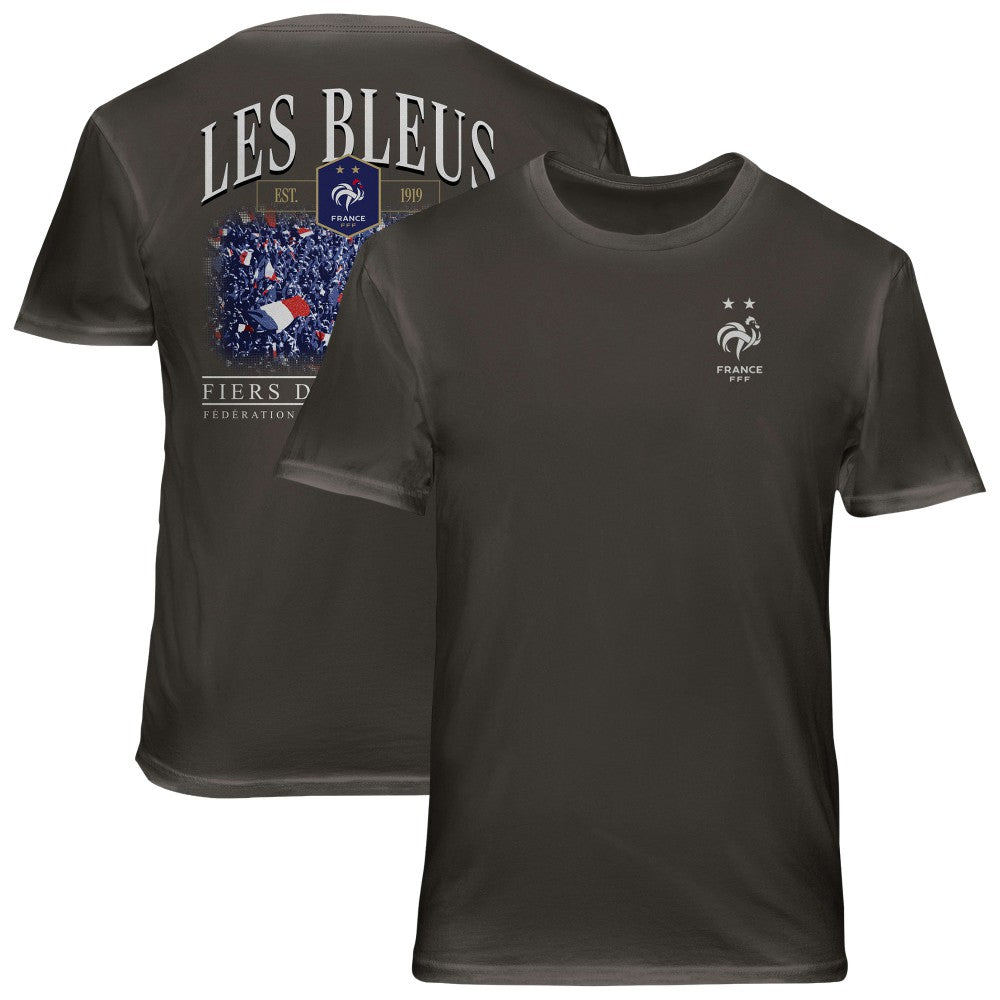 France National Team 1863FC Wordmark Cotton T-Shirt -  Gray