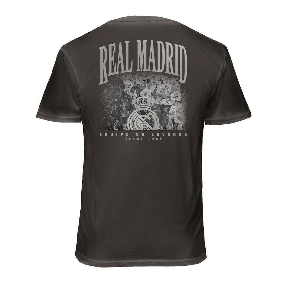 Real Madrid 1863FC Wordmark Cotton T-Shirt -  Gray