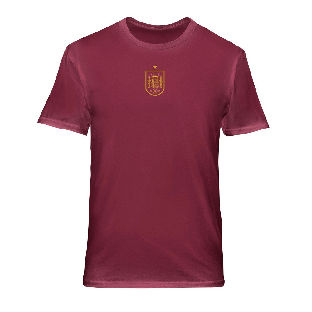 Spain National Team 1863FC Back Wordmark Soft Wash T-Shirt -  Red