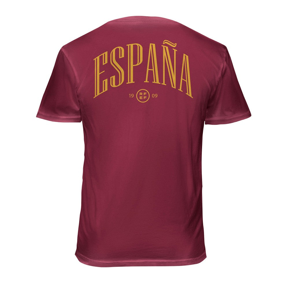 Spain National Team 1863FC Back Wordmark Soft Wash T-Shirt -  Red