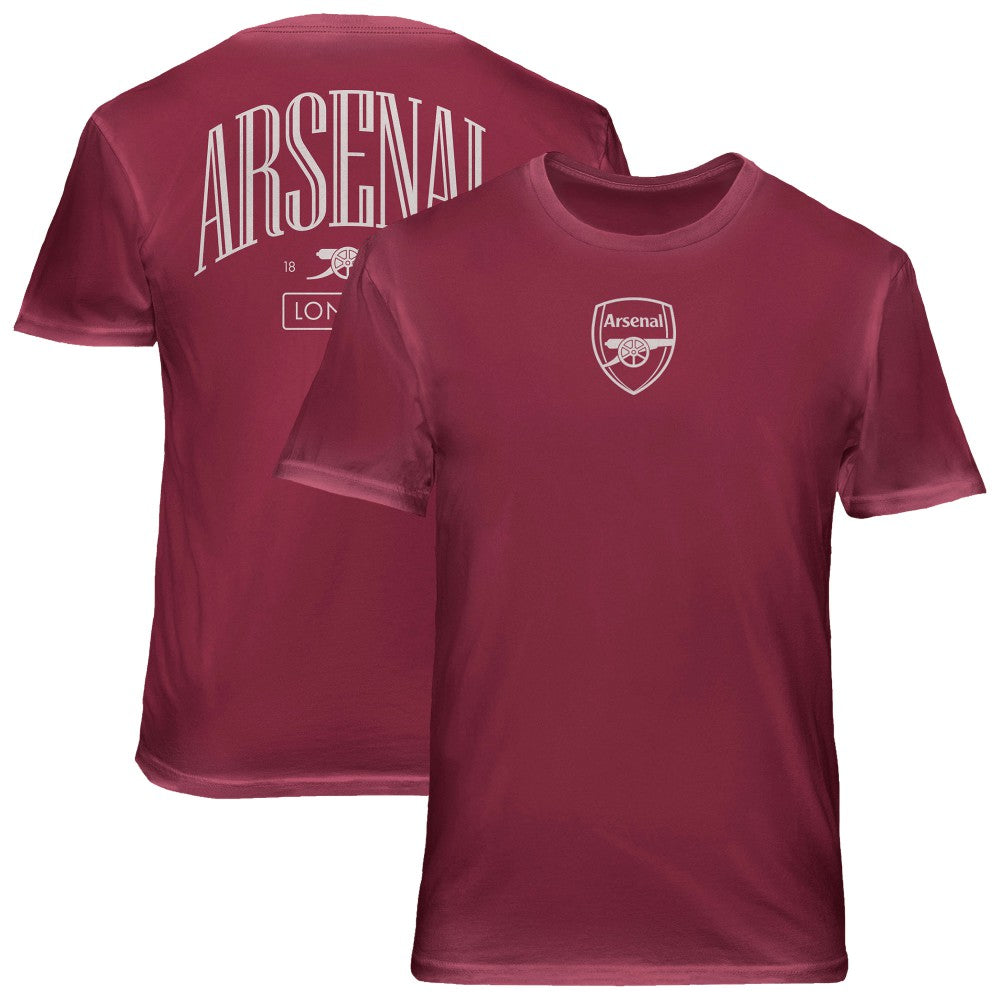 Arsenal 1863FC Back Wordmark Soft Wash T-Shirt -  Red