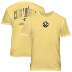 Club America 1863FC Back Wordmark Soft Wash T-Shirt -  Yellow
