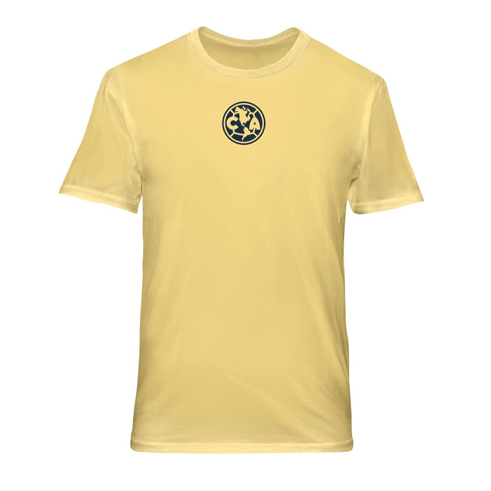 Club America 1863FC Back Wordmark Soft Wash T-Shirt -  Yellow