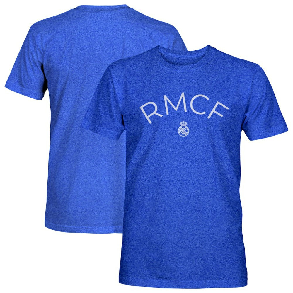 Real Madrid 1863FC Team Arch Vintage Tri-Blend T-Shirt -  Blue