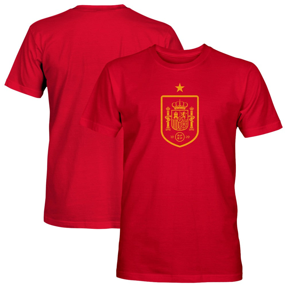Spain National Team 1863FC Mono Badge T-Shirt -  Red