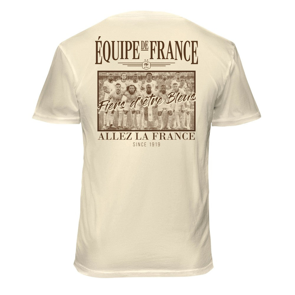 France National Team 1863FC Vintage Soft Wash T-Shirt -  Cream