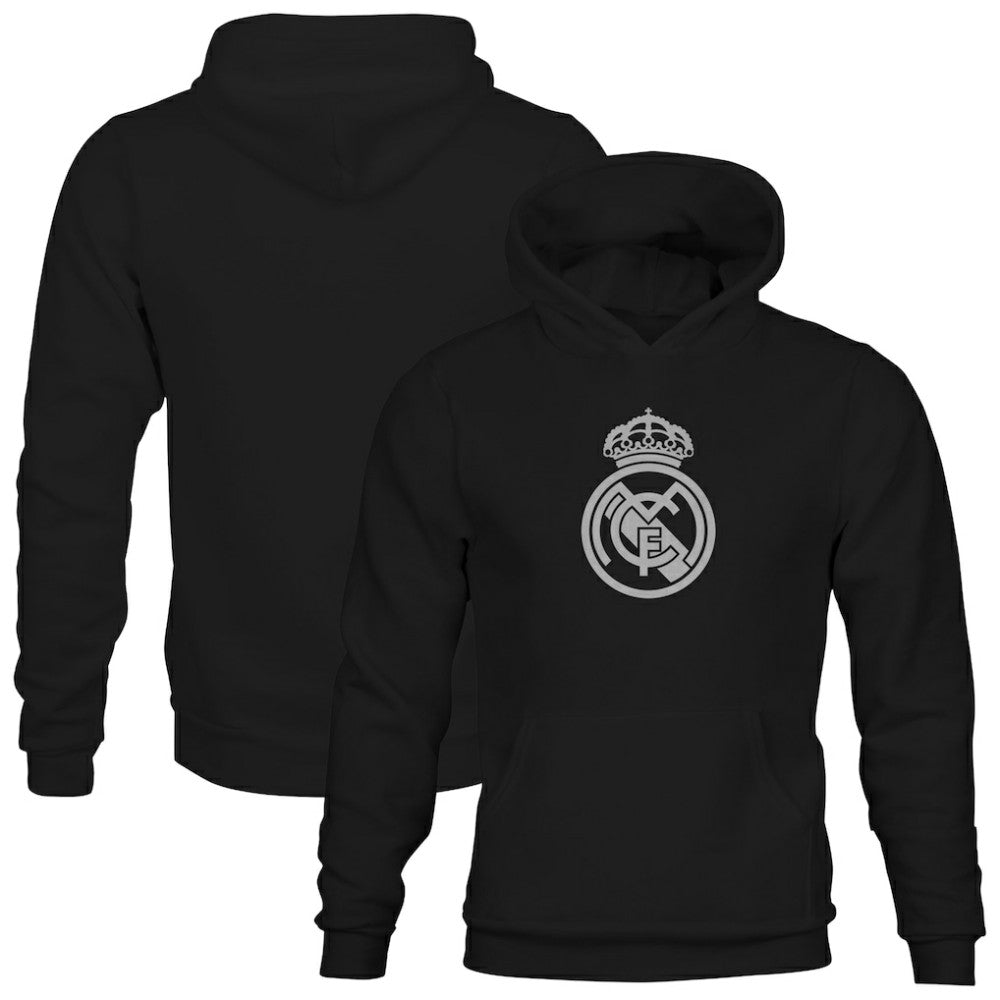Real Madrid 1863FC Youth Mono Badge Fleece Hoodie -  Black