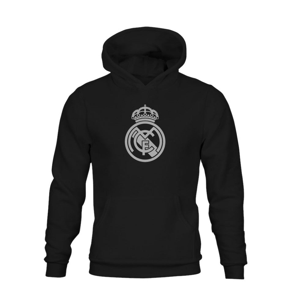 Real Madrid 1863FC Youth Mono Badge Fleece Hoodie -  Black