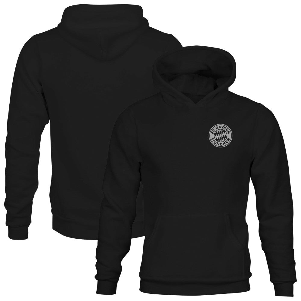Bayern Munich 1863FC Youth Mono Badge Fleece Hoodie -  Black