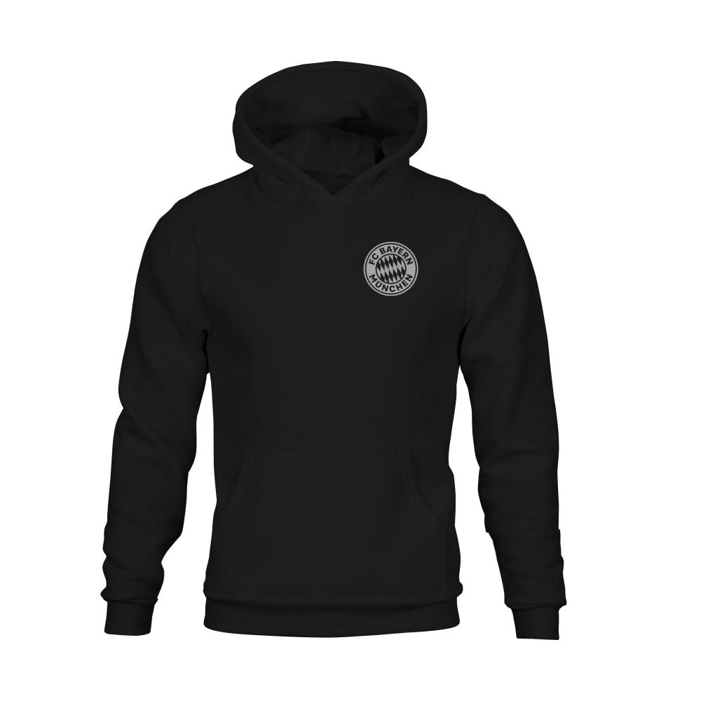 Bayern Munich 1863FC Youth Mono Badge Fleece Hoodie -  Black